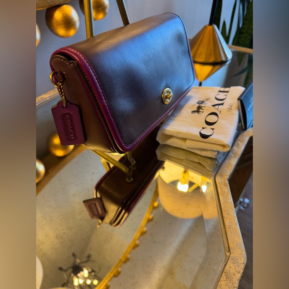 AUTHENTIC Coach Dinky Colorblock - Limited Edition GloveTanned Leather Bag - Picture 6 of 15
